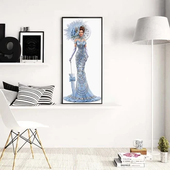 5D DIY Polni Sveder Diamantni Slikarstvo Oblačenja Lady Vezenje Needlework Mozaik Navzkrižno Šiv Kit Doma Steno Obrti Visi Sliko