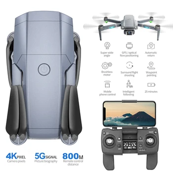 KCX Najnovejši Brnenje s Kamero Hd 4K GPS Strokovno 5G FPV Brushless Motor Zložljive Quadcopter RC Dolge Razdalje 800M Dron