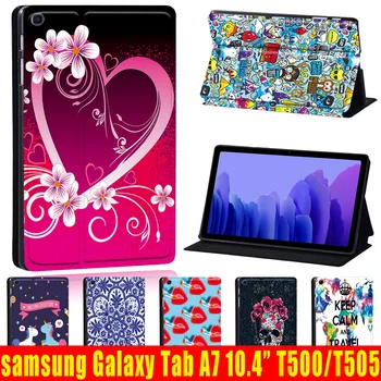 Tablete Ohišje za Samsung Galaxy Tab A7 10.4 Palčni 2020 T500/T505 Nosilec Usnje Spusti zaščitni Pokrov + Prosti Pisalo