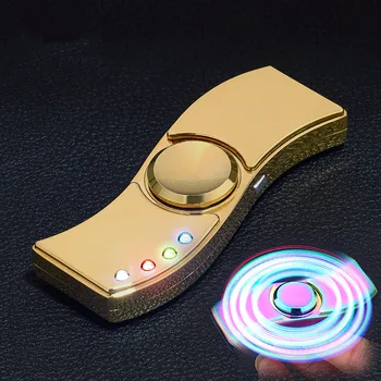 2017 Nova USB Ročno Kolesce Lažji za ponovno Polnjenje Elektronski Vžigalnik za Cigarete Turbo Lažji Cigar Plazme Impulz Lažji Prst gyro