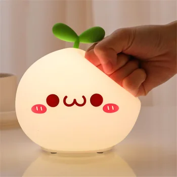 LED Nočna Lučka Anime Slika USB Mehko Silicij Touch Senzor Risanka 5V 1200 mAh 8 Ur Delajo Otroci kawaii soba dekor Nihgt Lučka