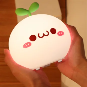 LED Nočna Lučka Anime Slika USB Mehko Silicij Touch Senzor Risanka 5V 1200 mAh 8 Ur Delajo Otroci kawaii soba dekor Nihgt Lučka