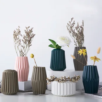Nordijska Doma Ustvarjalni Dekorativne Keramične Vaze Okras, Posušeni Cvetovi in Cvetovi Mehko Obrti