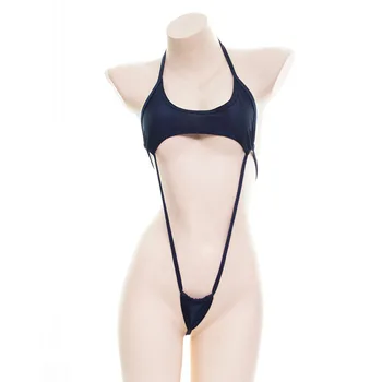 Ženske Kopalke Kawaii Krava Tiskanja Mini Backless Mikro Bikini Jumpsuit Erotično Sex Kostume Obleka za Ženske Seksi Perilo