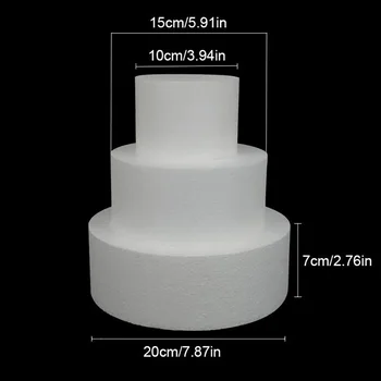Justdolife Kuhinjski Pribor Pene Torto Model Strokovnega DIY Mini Torto Lutke Pene Torto Okrogle Torte Plovila, za Okrasitev