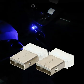 Okolja Lučka Mini USB Dekorativne Svetilke Zasilne Razsvetljave, Avto LED Vzdušje Luči Auto Notranje Luči Avto-styling Univerzalni