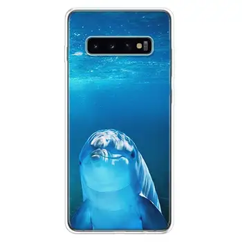 Morske živali srčkan delfinov, mobilni Telefon, Ohišje Za Samsung Galaxy S20 S21 Ultra S10 Opomba 10 9 8 S8 S9 FE J4 Lite Plus + S7 Rob Coque