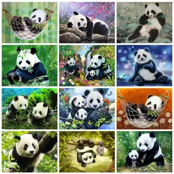 Diamond Slikarstvo Panda 5D DIY Celoten Kvadratni/Krog Vaja Živali Diamond Vezenje Navzkrižno Šiv Komplet za Dekoracijo Doma Umetnosti