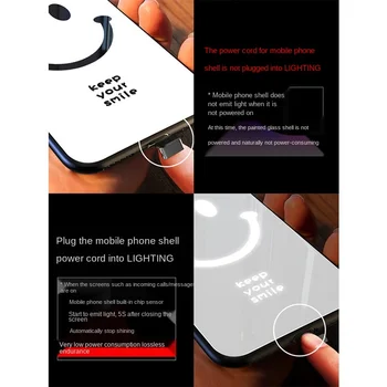 Nov Sijaj-v-lahka Primeru Telefon za IPhone11/iPhone 11pro/iphone X/xs/iphone 12/promax Nasmejani Obrazi