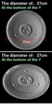 27.5 cm premer Y tip mikrovalovna pečica deli Mikrovalovna Pečica Stekleni Vrtljivi Pladenj Stekleno Ploščo Pribor