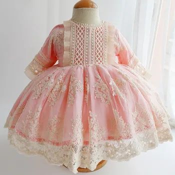 2021Autumn prišlekov dekleta sweet modni španija obleko dekleta eid obleko cvet dekleta oblačenja