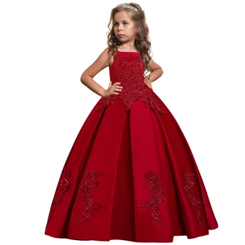 2021 Poletje Vezenje Pageant Obleko Otroci Obleke Za Dekleta Otrok Princesa Kostume Stranka Večerno Obleko Elegantno 14 10 12 Leto