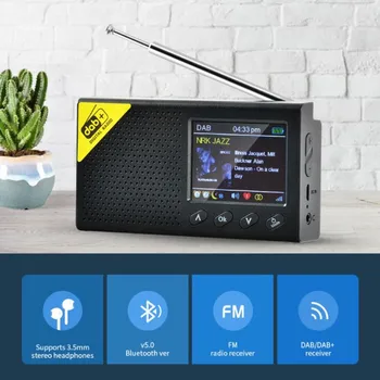 Prenosni Bluetooth 5.0 Digitalni Radio DAB/DAB+ in Sprejemnik FM Za 2,4 Palčni LCD-Zaslon Domači ponovno Polnjenje Digitalno Oddajanje Radijskih