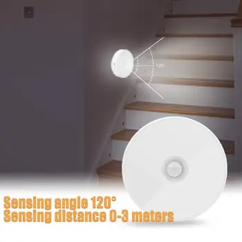 Senzor gibanja LED Brezžični Noč Svetlobe Spalnica Svetilka, Polnilne, varčevanje z Energijo Samodejno Wall-Mounted Telo Indukcijske Lučka