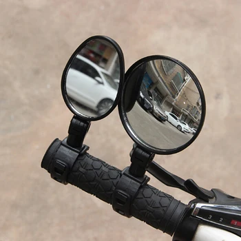 2Pcs Motocikel vzvratnimi ogledali Krmilo Ogledala Kolesarski Pogled od Zadaj MTB Kolo Kolesa, Silikonski Ročaj Rearview Mirror 70*50mm