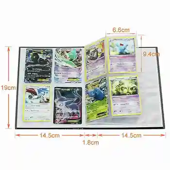 Pokemon Karte 240PCS Igra Album Knjiga Risank Anime Kartico DIY Zbiralci Naložen Seznam Imetnik Zmogljivosti Veziva Mapo, Igrače Za Otroke