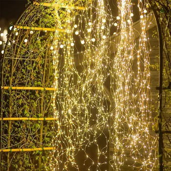 Na prostem Sončne Trto Veje LED Niz Vila Svetlobo na Prostem Vrt Ograjo Drevo LED Niz Vila Veje Svetlobe Božični Luči