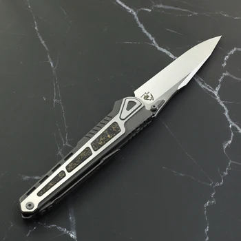 CPM-S90V Rezilo Titana Folding Nož Žica risanje Lovski Tabor Preživetja Taktično Odrezanje Nož na Prostem Orodja