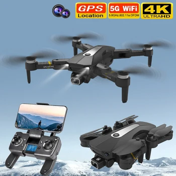 Novo K80 Pro Brnenje Poklicno 4k HD Širokim Kotom Fotoaparata 5G WiFi GPS Fpv Brnenje Dual Camera Višina Ohraniti brezpilotna letala, Helikopter Igrače 1200M