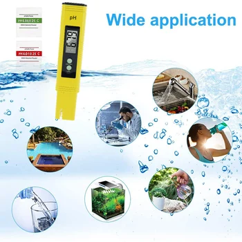 1pcs Digitalni LCD PH Meter Peresa Tester Natančnost 0.1 Akvarij Bazen z Vodo za Vino Urina Samodejno Umerjanje