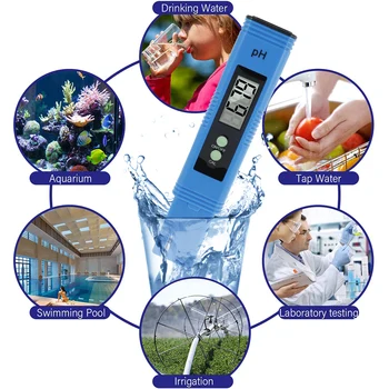 1pcs Digitalni LCD PH Meter Peresa Tester Natančnost 0.1 Akvarij Bazen z Vodo za Vino Urina Samodejno Umerjanje