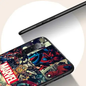 Silikonski Črni Pokrov Marvel Avengers Za Xiaomi Mi 11i 11 10i 10T 10 9 9 8 9T Opomba 10 Lite Pro Ultra 5G Primeru Telefon