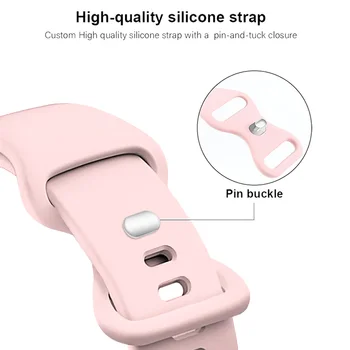 Silikonski Šport Band Za Apple Gledati Serije Mp 6 5 4 3 21 44 40 mm Pametna Zapestnica Watchband Pin Tuck Trak na iWatch 6 38 mm 42mm