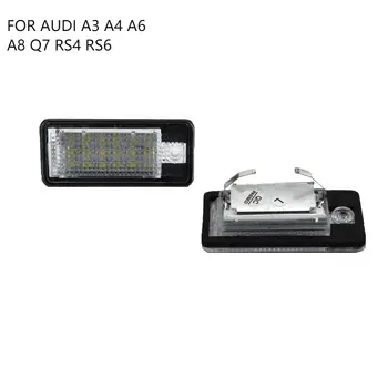 2 KOS ZA AUDI A3/A4/A6/A8/V7/RS4/RS6 LED Tablice Svetlobe Število Lučka 6000K Bela 12V Avto Styling Življenje 30000 (ur)