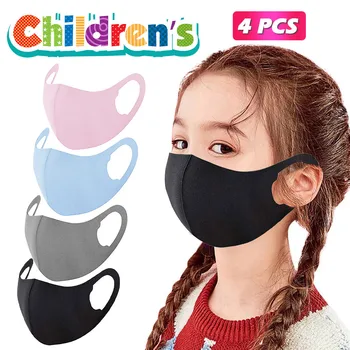 4pcs Otroci Otrok Maske Tanke Masko Za Otroke Priložnostne Dihanje Usta Kritje Dekoracijo Dekle Mouthmask Dropshipping Face-mask