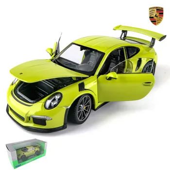Welly 1:24 Porsche 911 GT3 RS green car zlitine avto model simulacije avto dekoracijo zbirka darilo igrača tlačno litje model boy toy