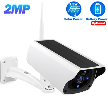 Sončne IP Kamera, WiFi 1080P Prostem CCTV Kamere, Baterija Brezžične Varnostne Kamere PIR Zaznavanje Nadzora IP66 Nepremočljiva