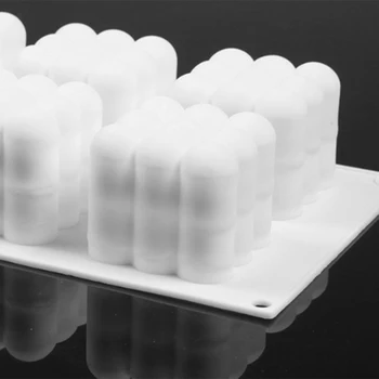 3D Kocke Torto Plesni 3D Kocke Aromaterapija Sveča Mavca Češnja Peko Mousse Torta Kvadratnih Mehurček Plesni Peko Pripomoček