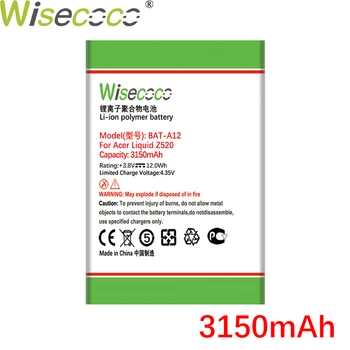 Wisecoco BAT-A12 3150mAh Baterija Za Acer Liquid Z520 Dvojno SIM Pametni telefon Zamenjava + Številko za Sledenje
