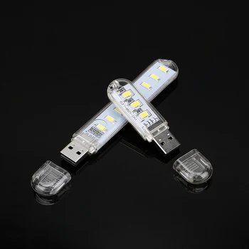 3/8 Led bela/Topla Bela USB Svetilka LED Mini Delo Svetlobe, Prenosna Led Svetilka Svetilka za Branje Svetlobe USB Pogon Računalnika Svetlobe