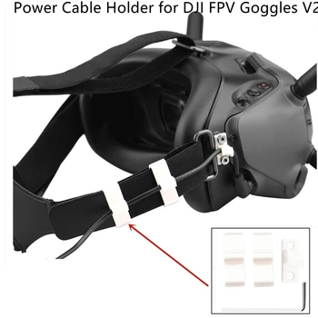 Napajalni Kabel Imetnik Utrjevalec za DJI FPV Očala V2 Kabel Pritrjevalne Sponke, Kabel Upravljanje Linija Anti-Izgubila za FPV Brnenje Dodatki