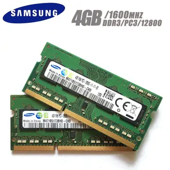 SAMSUNG 4G PC3 12800S DDR3 4GB 1600Mhz Laptop Memory 4G PC3 12800S 1600 MHZ Zvezek Modul RAM SODIMM
