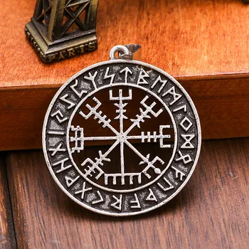 Viking Islandski Vegvisir Grozo V Runic Krog, Ogrlico, Obesek Za Moške Čarobni Doge Kompas Rune Amulet Collier Ogrlica