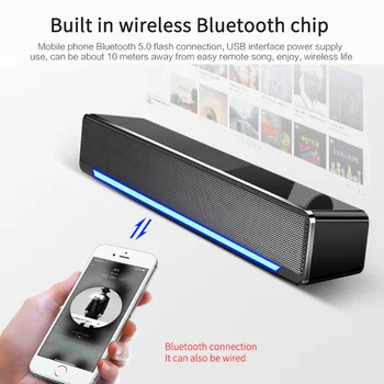 USB Bluetooth, združljivega Zvočnika Žično Računalnik Bas Zvočnik Stereo Bar Zvok Subwoofer Dela Za Macbook Prenosni računalnik Prenosni RAČUNALNIK