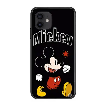 Mickey Slog Telefon Primeru kritje Za iphone 12 pro max 11 8 7 6 s XR PLUS X XS SE 2020 mini black celice lupini