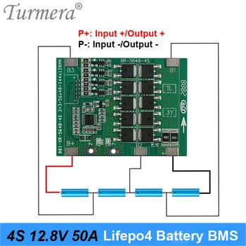 4S 50A 12.8 V, 14,4 V 32650 32700 Lifepo4 Baterije BMS Odbor za Sončne celice ali Električni Čoln Neprekinjeno Napajanje 12V