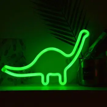 Neon Znak Svetlobe dinozaver Design Soba Stenske Dekoracije Domov Ljubezen Ornament, Kava Bar, Zidana Obrti Doma Dekor Lučka USB/AA Baterije
