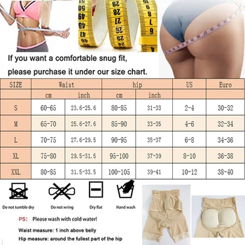 GUUDIA Oblazinjeni Hlačke Hip Enhancer Visok Pas, Trebuh, Nadzor Spodnje hlače Ženske Body Shaper Hlače Shapewear Korzet Pasu Trener