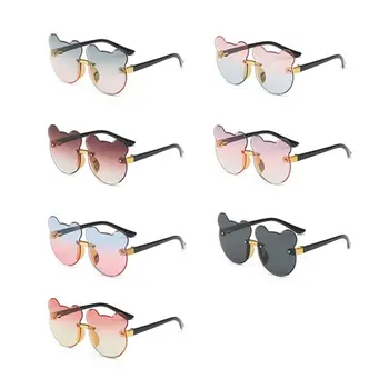 Lepe Risanke Nosi sončna Očala za Otroke Moda Otroci sončna Očala Dekleta Rimless Pregleden Anti-glare Očala Trendy Fantje