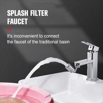 Univerzalni splash filter Vrtljiva pipa Filter Šoba Vrtljivi Premično Tapnite Kuhinjsko Pipo Glavo