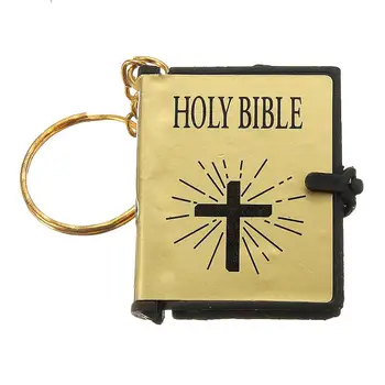 1pc Mini angleška Različica Krščanskega Jezusa ključe obesek za ključe Darilni Molitev Bog Blagoslovi Sveto Pismo Ključnih Verige Knjige Keychain Vere