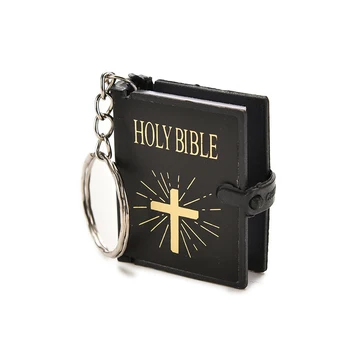 1pc Mini angleška Različica Krščanskega Jezusa ključe obesek za ključe Darilni Molitev Bog Blagoslovi Sveto Pismo Ključnih Verige Knjige Keychain Vere