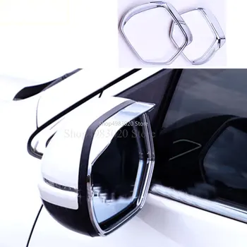 ABS chrome Avto zadaj Rearview Strani stekla, Ogledala trim okvir Dež Ščit sončnega obrvi 2pcs Za Honda CRV CR-V 2012 2013