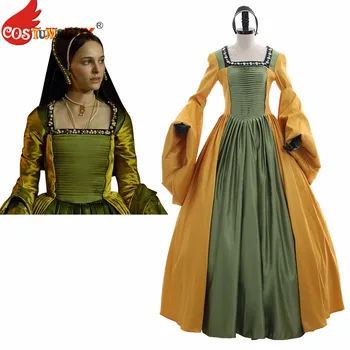 Costumebuy Drugi Boleyn Girl Anne Marija obleke Tudor Angliji Ženske Stranka Obleko Ples Žogo Obleke Drama uspešnosti