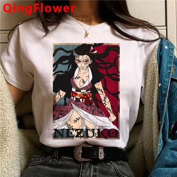Demon Slayer Kimetsu Ne Yaiba majica s kratkimi rokavi ženske priložnostne grunge tiskanja japonski par t-shirt nekaj oblačil grafične tees ženske