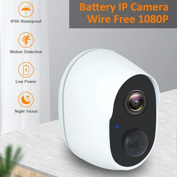 1080P Brezžični baterijsko Napajanje IP CCTV Kamere na Prostem Nepremočljiva Varnosti za Polnjenje Wifi Baterijo Fotoaparata v Zaprtih prostorih Doma